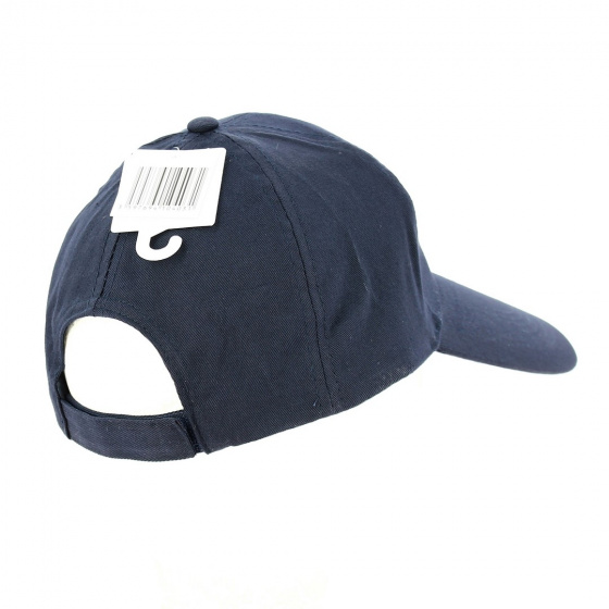 Casquette Baseball Grande Visière Uni Coton Marine - Traclet