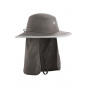 Boating Hat Grey & Beige Neck Cover - Coolibar