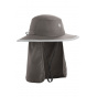 Boating Hat with Neck Cover Grey & Beige - Coolibar
