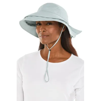 Casquette Visière Tatum 2 en 1 Anti-UV Vert/Gris - Coolibar Reference : 12650 | Chapellerie Traclet