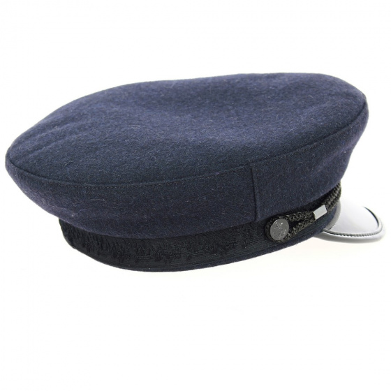 Camaret Crozon Navy Wool Sailor Cap - Traclet