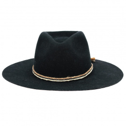 copy of Fedora hat in burgundy wool felt - Brixton