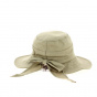 Mimie Cotton Beige Wide-Brimmed Hat - Fléchet