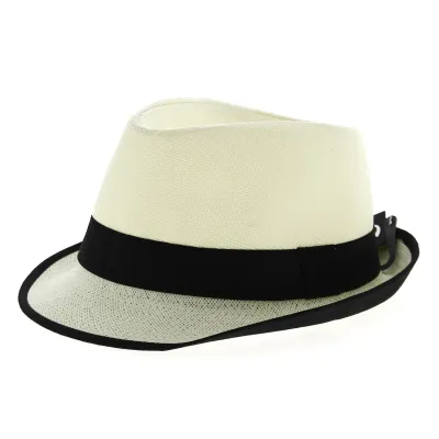 Chapeau Tribly Karl Blanc Papier Paille - Traclet Reference : 12781 | Chapellerie Traclet