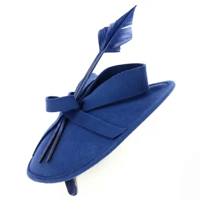 Blue felt headband