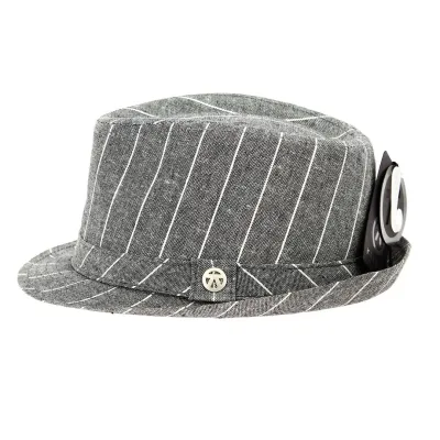 Soho Grigio Cotton & Linen Trilby Hat Gray - Keyone Reference: 12810 | Traclet Hat Shop