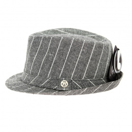 Trilby Soho Grigio Cotton & Linen Grey Hat - Keyone