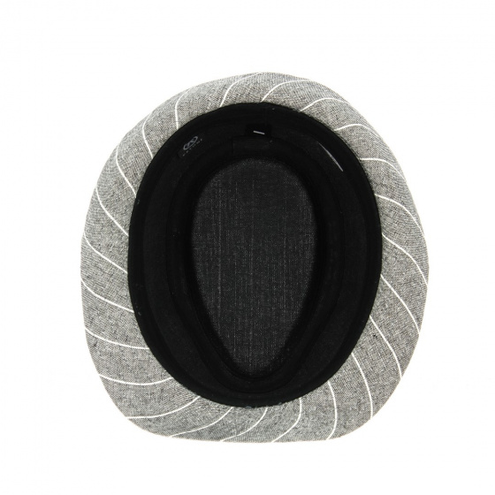 Chapeau Trilby Soho Grigio Coton & Lin Gris - Keyone Chapeau Trilby Soho Grigio Coton & Lin Gris - Keyone