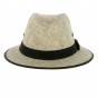 Ava Stripe Beige Fabric Traveler Hat - Stetson