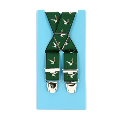 Bretelles Chasse Motif Canard Verte -Traclet