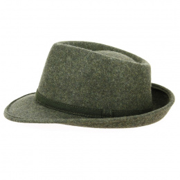 Lysandro Fedora Hat Wool Felt Green - Traclet