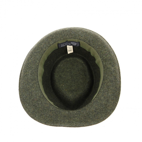Fedora Hat Lysandro Wool Felt Green - Traclet Fedora Hat Lysandro Wool Felt Green - Traclet