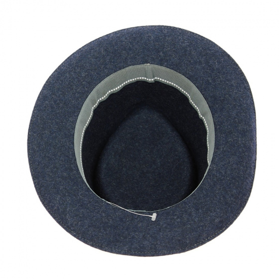 Navy Wool Felt Ulrick Traveller Hat - Traclet