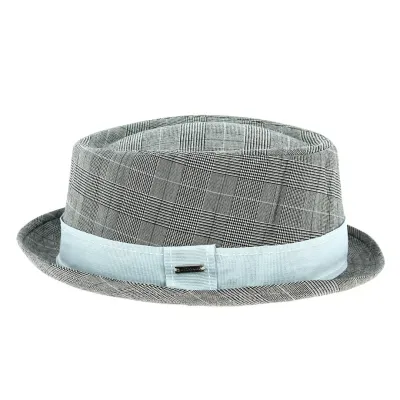Chapeau Porkpie Sheppard Carreaux Gris - Keyone Reference : 12828 | Chapellerie Traclet