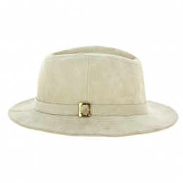 Manto Alcantara Beige Traveller Hat - Traclet
