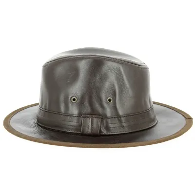 Brown Leather Vera Traveller Hat - Traclet Reference: 12830 | Traclet Hatters