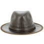 Brown Leather Vera Traveller Hat - Traclet