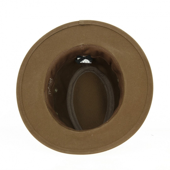Brown Leather Vera Traveller Hat - Traclet