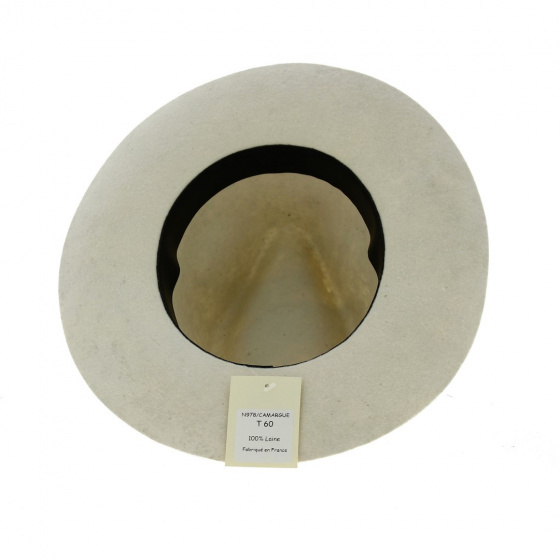 Chapeau Fedora Feutre Laine Ecru - Traclet Chapeau Fedora Feutre Laine Ecru - Traclet