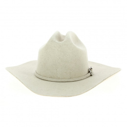 6 Crosses Wool Felt Cowboy Hat Beige - Bullhide