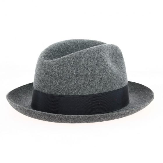 Chapeau Homburg Smire Feutre Laine Gris - Traclet