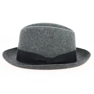 Chapeau Homburg Smire Feutre Laine Gris - Traclet Reference : 12841 | Chapellerie Traclet