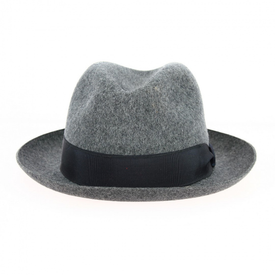 Chapeau Homburg Smire Feutre Laine Gris - Traclet
