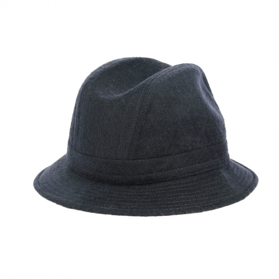 Traveller Bucket Hat Wool Felt Black - Traclet