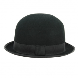Sorbatti Foldable Bowler Hat Black Wool Felt - Traclet