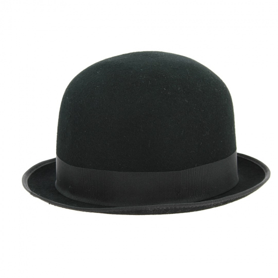 Chapeau Melon Sorbatti Pliable Feutre Laine Noir - Traclet