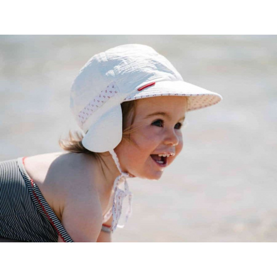 Baby Cap "Chloé" Anti-UV Earmuffs Red - Soway