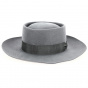 Alsatian Gambler Hat Gray Wool Felt - Traclet