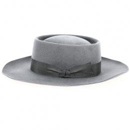Gambler Alsatian Hat Grey Wool Felt - Traclet