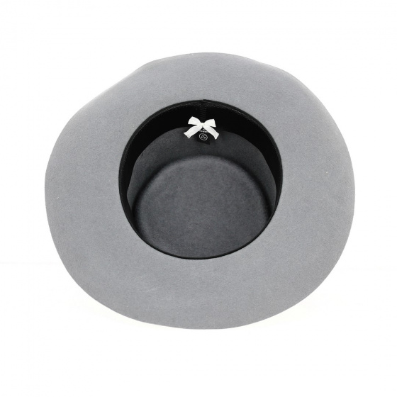 Chapeau Alsacien Gambler Feutre Laine Gris - Traclet