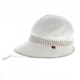 Casquette Bébé « Chloé » Jugulaire Anti-UV Rouge - Soway