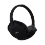 Black Faux Fur Foldable Earmuffs - Barts
