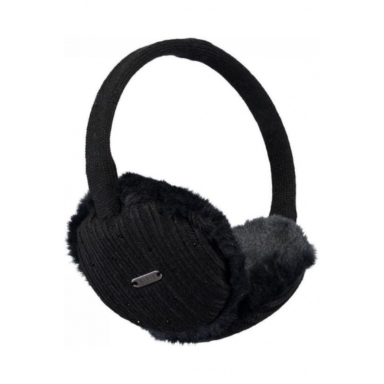 Black Faux Fur Foldable Earmuffs - Barts