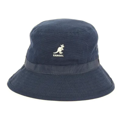 Navy Organic Cotton Bucket Hat - Kangol Reference: 12874 | Traclet Hat Shop