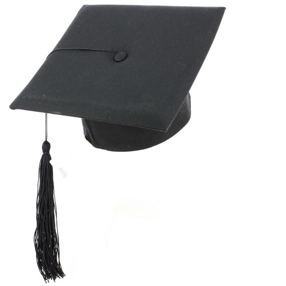 Black Wool Graduation Cap - Traclet