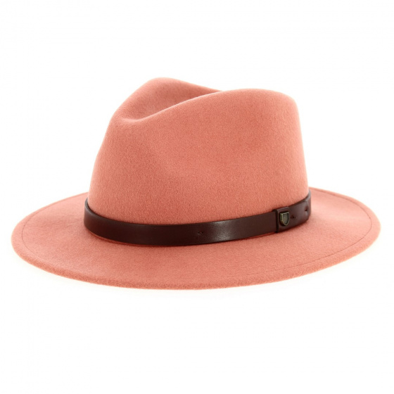 Chapeau Fedora Messer Feutre Laine Abricot - Brixton