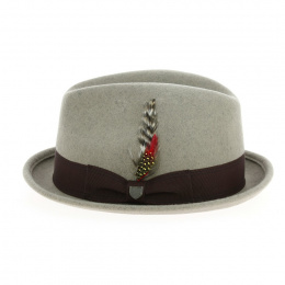 Trilby Hat Gain Natural Heathered Wool Felt - Brixton