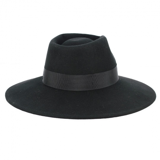 Chapeau Fedora Joanna Feutre Laine Noir - Brixton