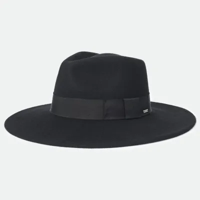 Black Wool Felt Fedora Hat Joanna - Brixton Reference: 12897 | Traclet Hat Shop