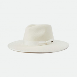 Fedora Jo Rancher White Wool Felt Hat - Brixton