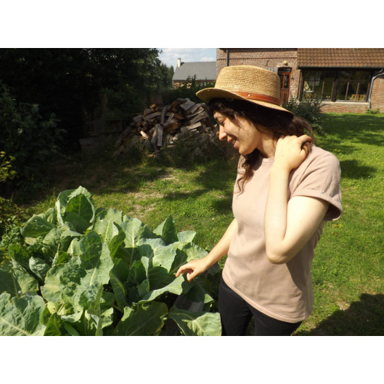 Manakara Natural Raffia Straw Boater Hat - Traclet