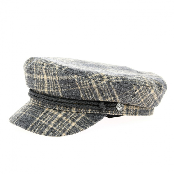 Grey/Lion Wool Fiddler Sailor Cap - Brixton