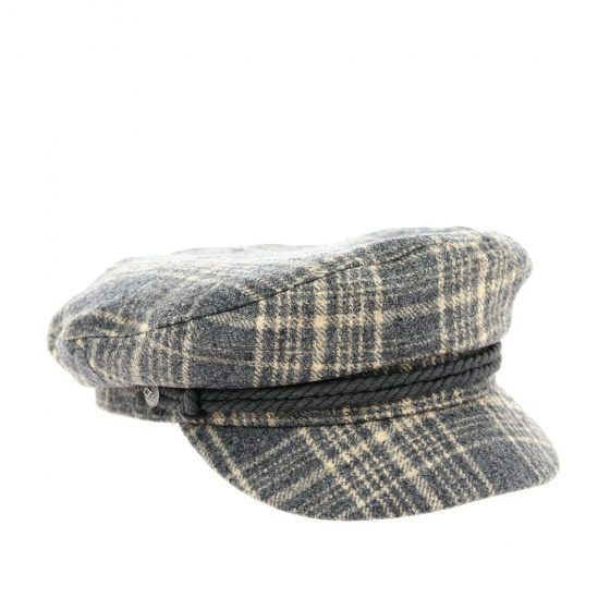 Grey/Lion Wool Fiddler Sailor Cap - Brixton