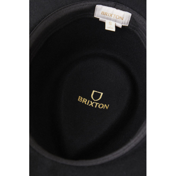 Jo Rancher Black Wool Felt Fedora Hat - Brixton