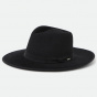 Jo Rancher Black Wool Felt Fedora Hat - Brixton