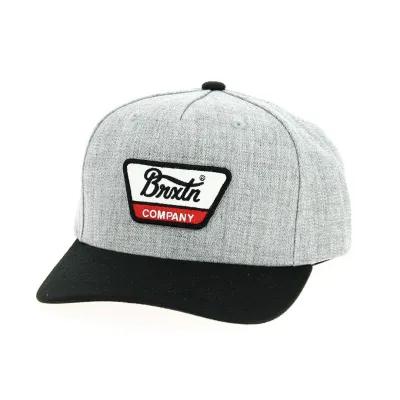 Casquette Snapback Linwood Gris/Noir Chiné - Brixton Reference : 12919 | Chapellerie Traclet